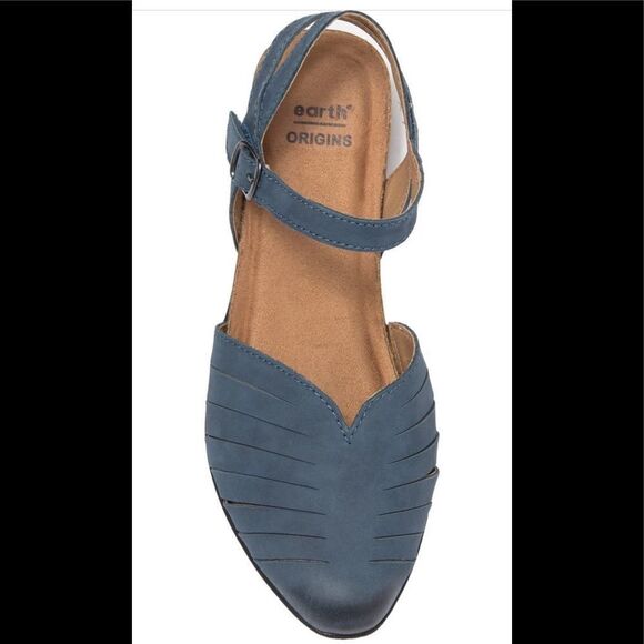 NIB Earth Origins Palomos Peyton Closed Toe Mary Jane Sandal Sz 6 Moroccan Blue - Picture 5 of 14
